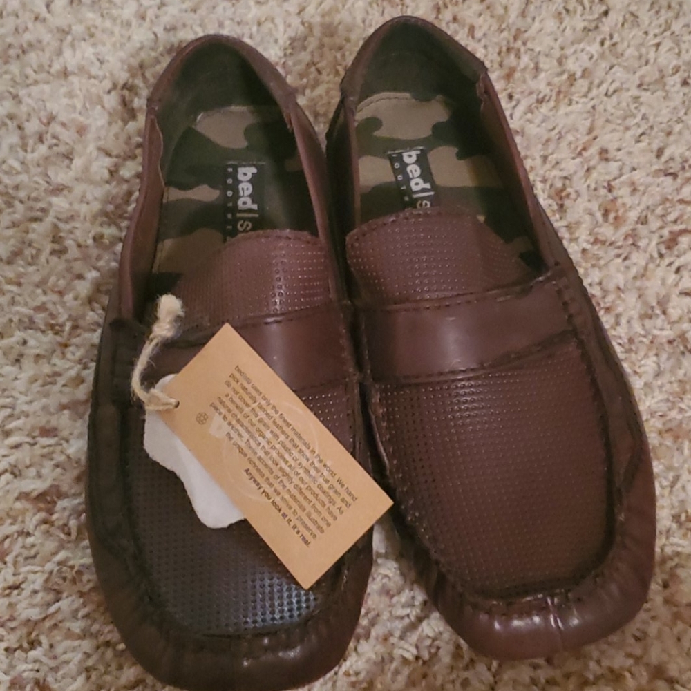 Leather slip on shoes. New with tag